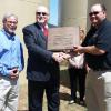 Department of Commerce Scott Myers, Glenn Glass and USA Tank Owner Ron Gould