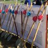 The Ceremonial shovels all wait in line for their 15 minutes in the spotlight.